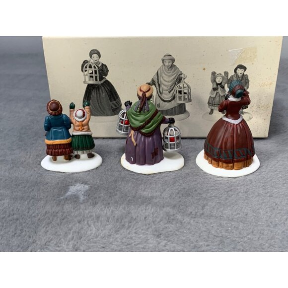 Department 56 Heritage Village "The Bird Seller" Handpainted Porcelain Figurines - Picture 2 of 7